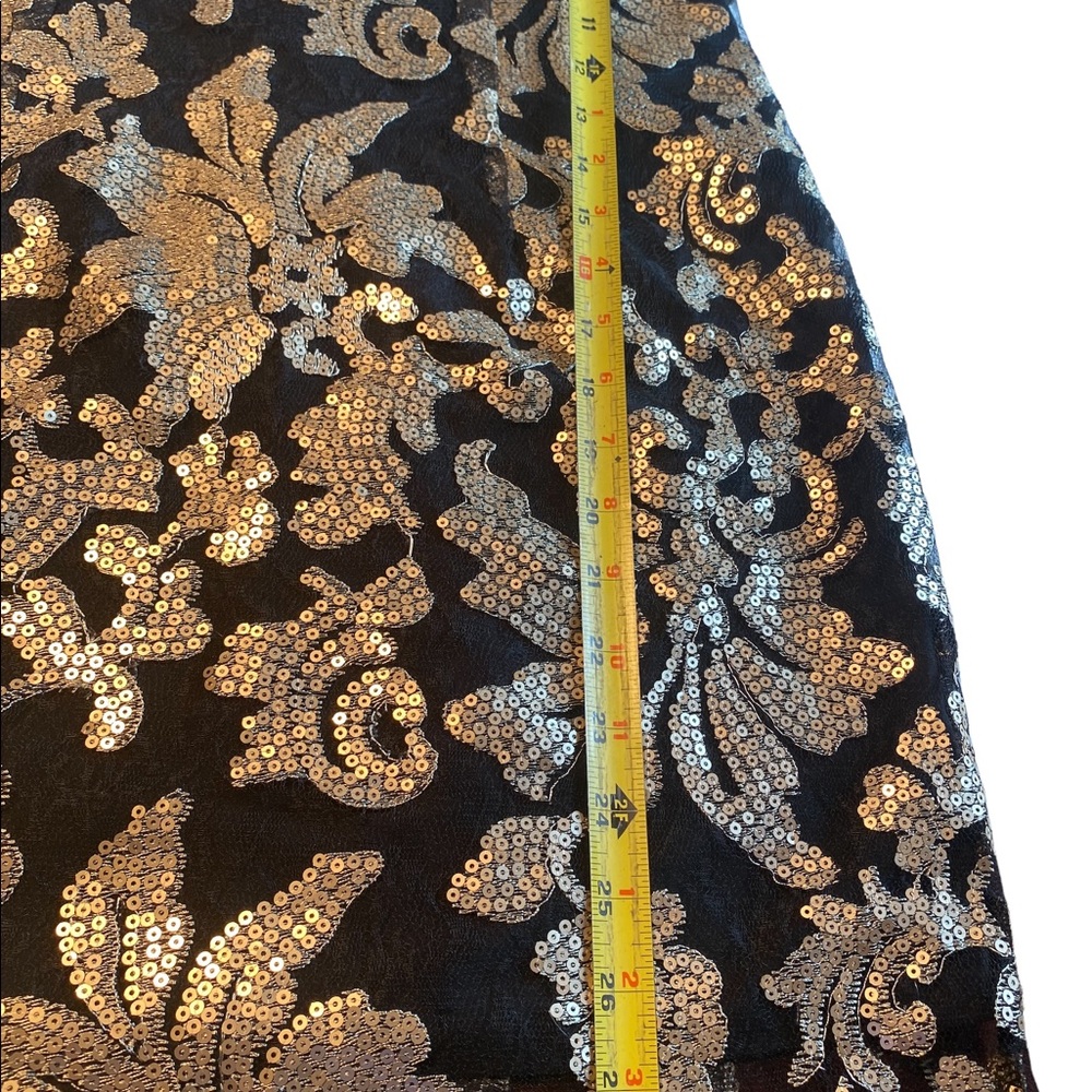 Gianni Bini Strapless Black and Gold Dress - Picture 7 of 14